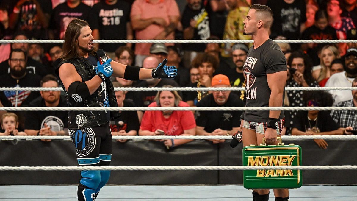AJ Styles confronted Austin Theory in July 2022.