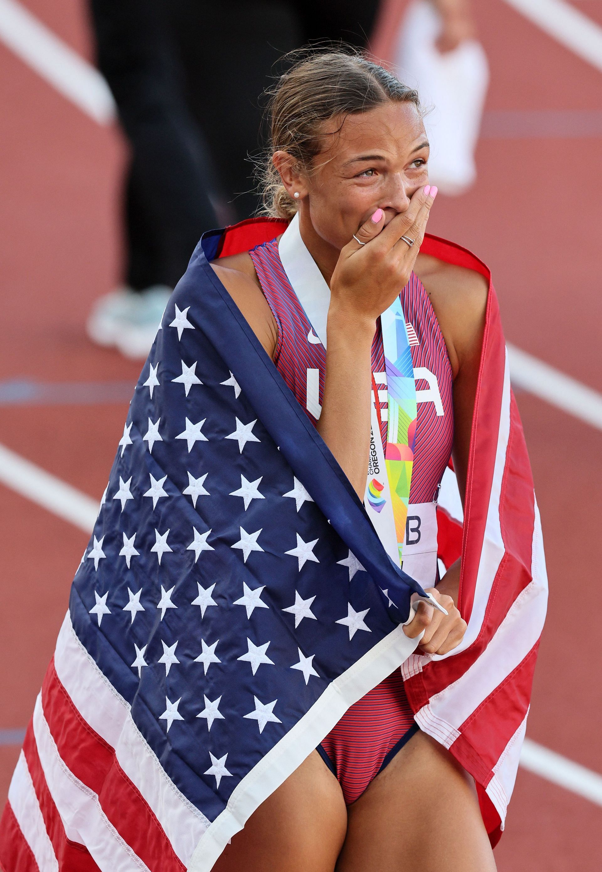 Anna Hall at the World Athletics Championships 2022 (Photo by Andy Lyons/Getty Images for World Athletics)