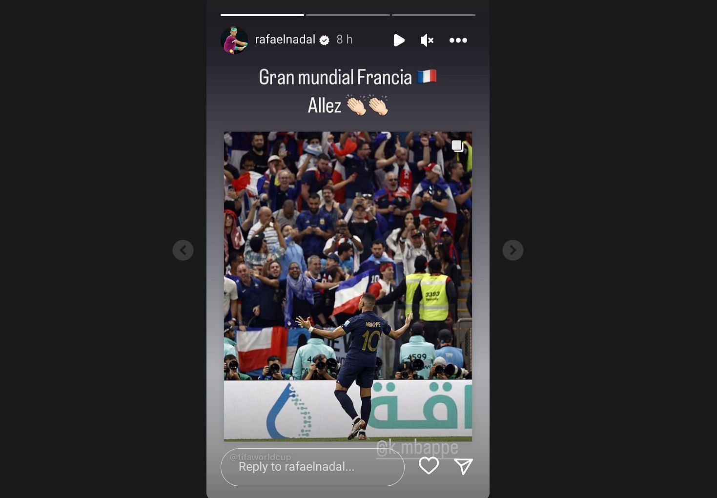 Screen grab from the Spaniard&#039;s Instagram