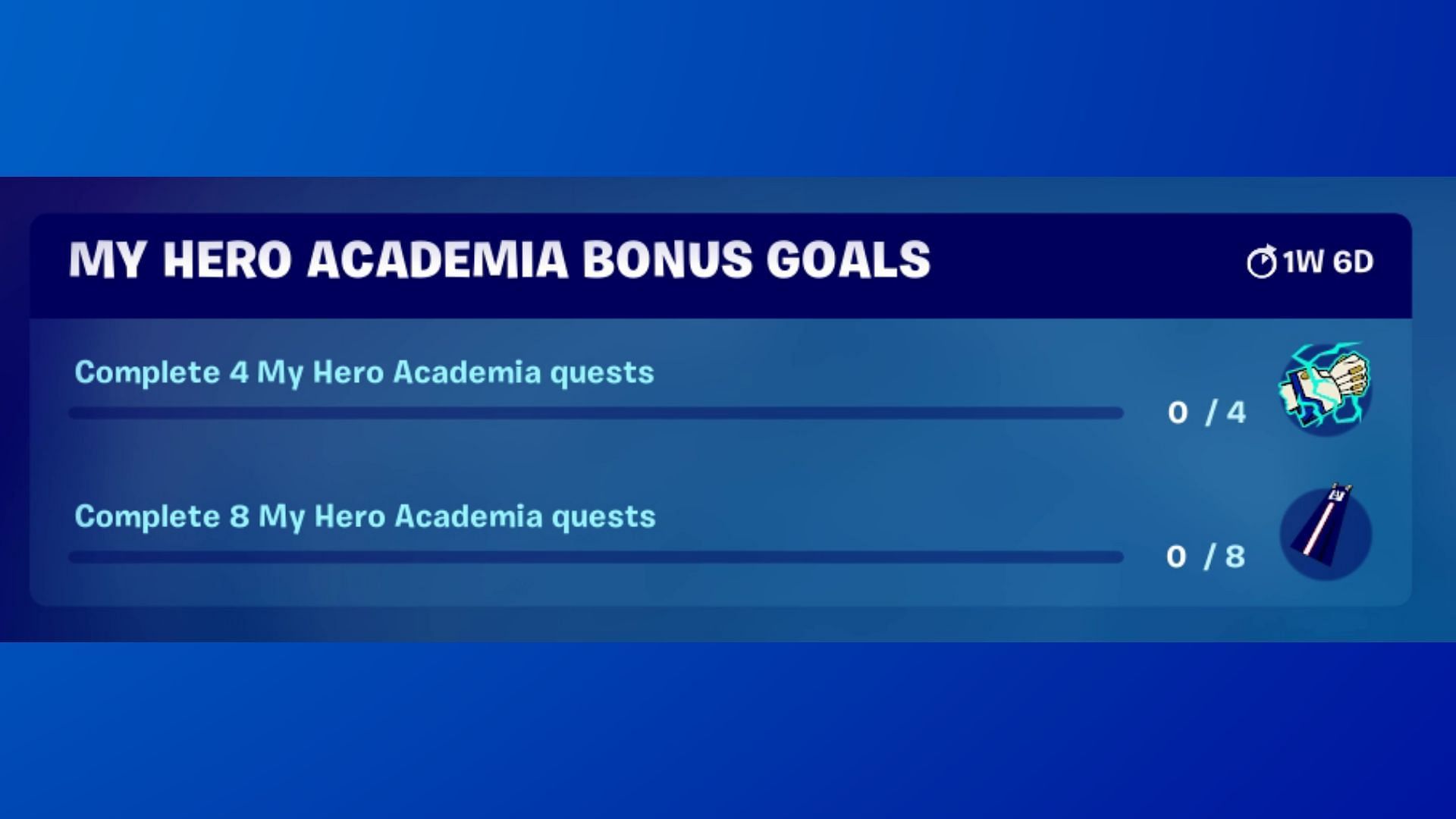 Players can get two rewards upon completion of MHA Quests (Image via Sportskeeda)