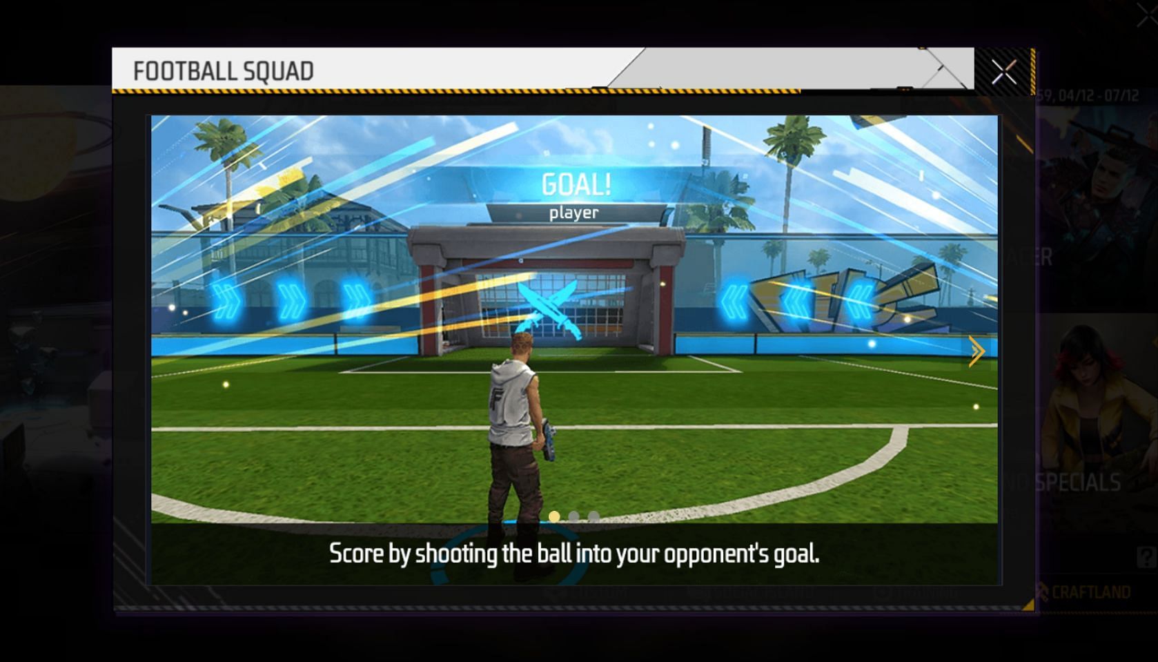 Play the Football Squad mode to get free rewards in Free Fire/Free Fire MAX (Image via Garena)