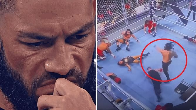 [WATCH] Twitter reacts to video of an angry Roman Reigns shoving Kevin Owens at Survivor Series WarGames