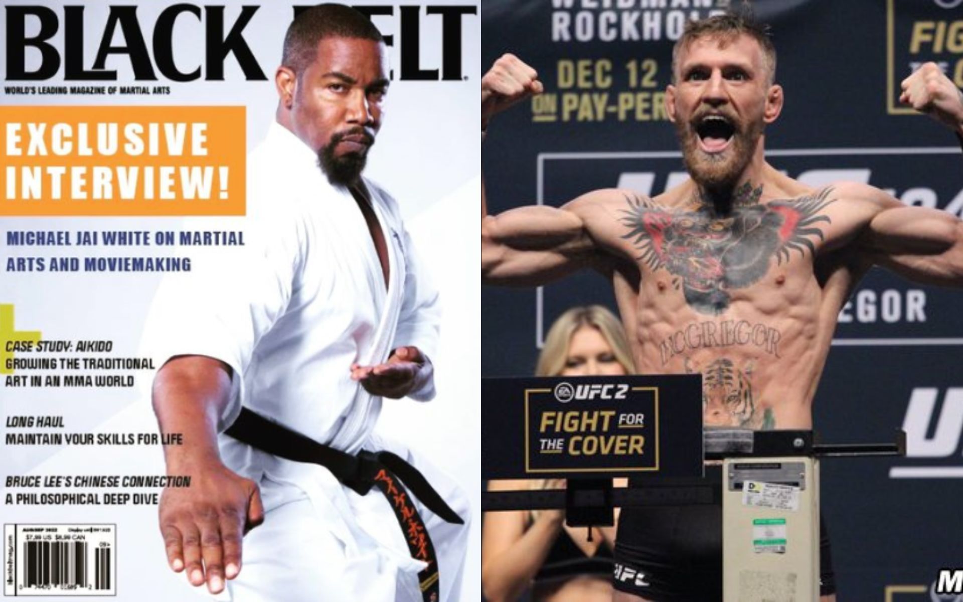 Michael Jai White [Left] Conor McGregor [Right] [Images courtesy: @officialmichaeljai Instagram and MMAJunkie.com]