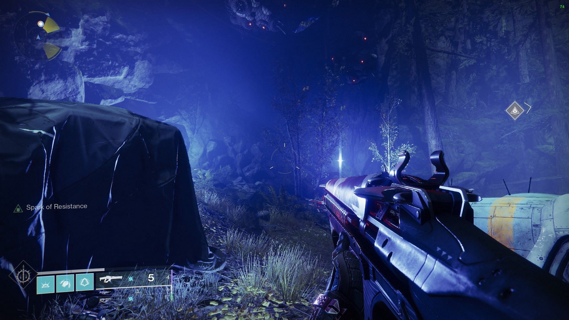 Cave tunnel to Xur on EDZ (Image via Bungie)