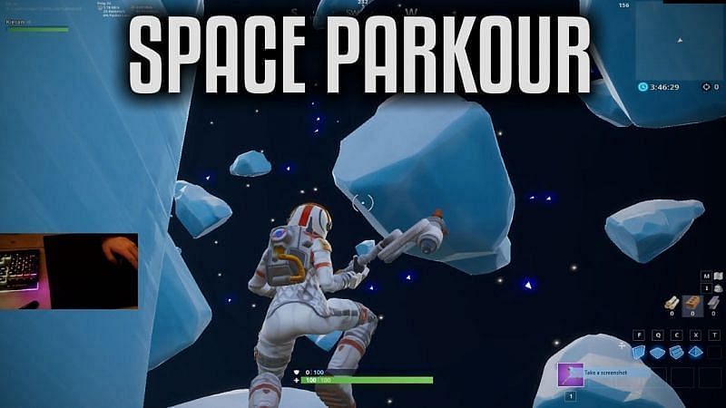 space parkour fortnite map