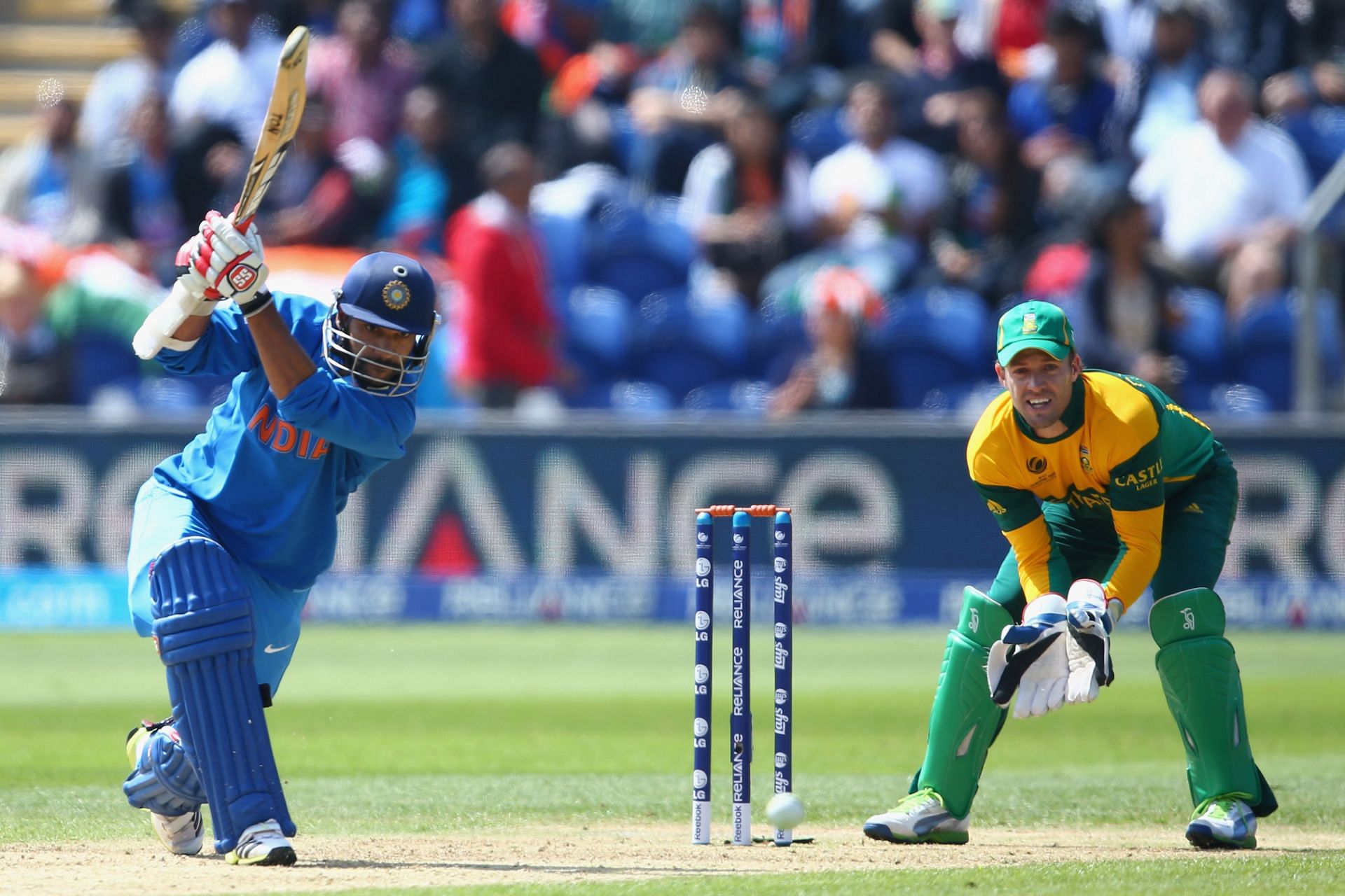 Shikhar Dhawan in action in the ICC Champions Trophy