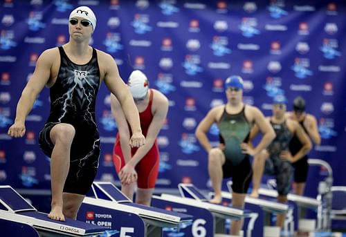 Ledecky prepares to compete in the 800m Freestyle at the Toyota U.S. Open, 2022 (Image via Getty Images)