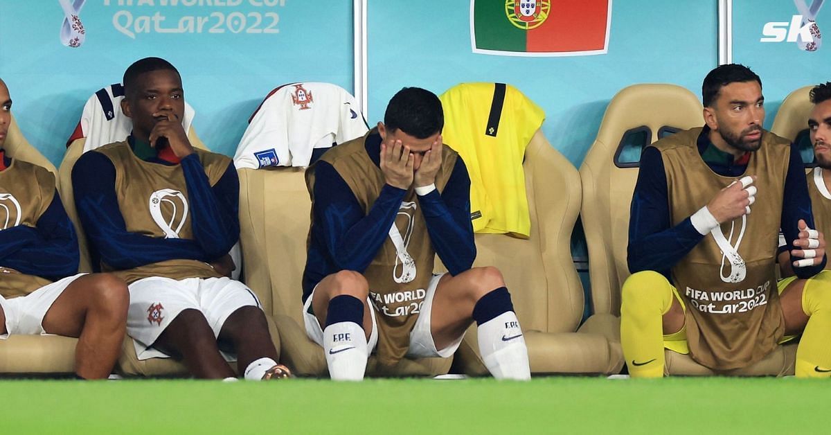 Portugal captain Cristiano Ronaldo reacted to Morocco scoring in FIFA World Cup clash