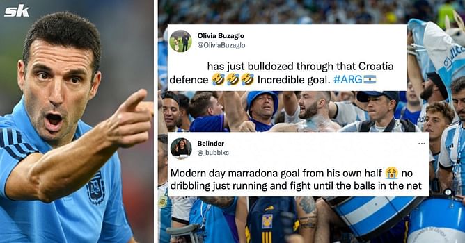 "Modern day Maradona goal" - Fans wowed by Argentina attacker's wonder strike in 2022 FIFA World Cup semifinal against Croatia