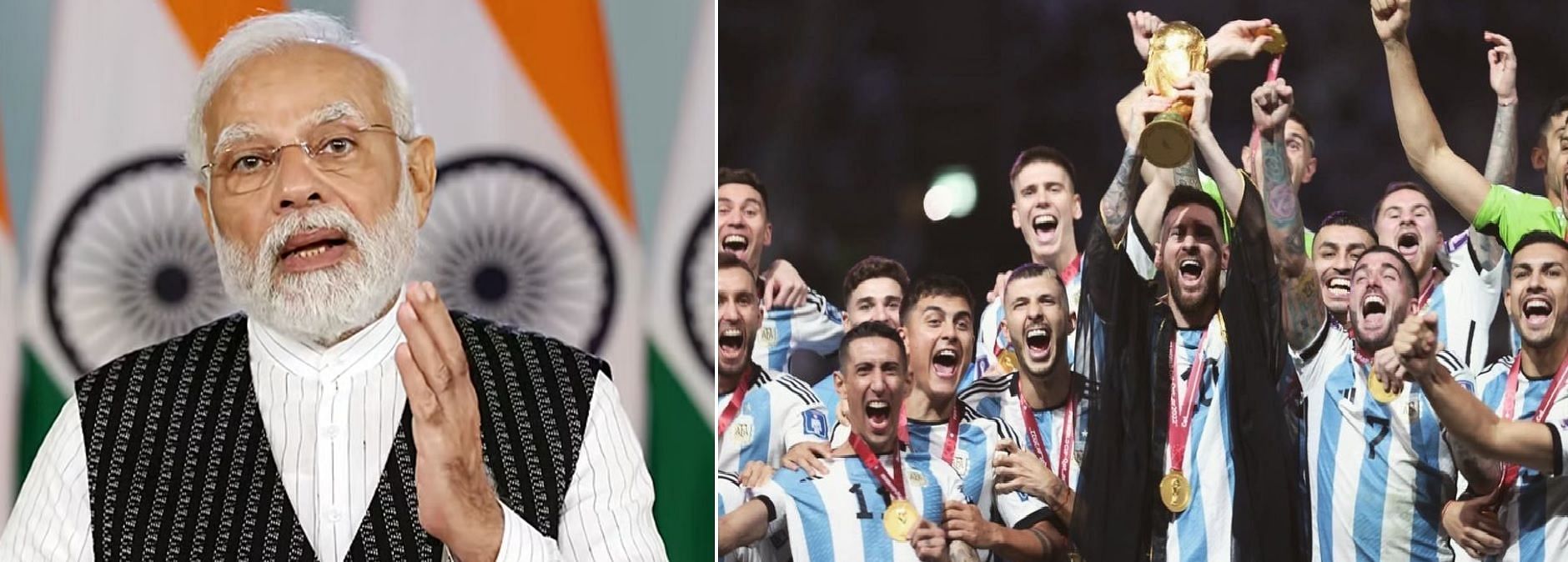 प्रधानमंत्री नरेंद्र मोदी ने अर्जेंटीना को बधाई दी और फ्रांस के खेल की भी तारीफ की।