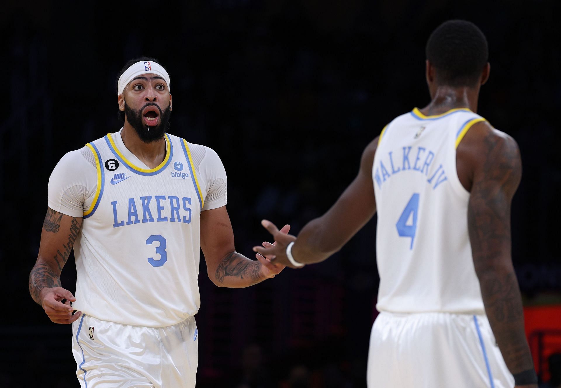 LA Lakers superstar Anthony Davis and wing Lonnie Walker IV