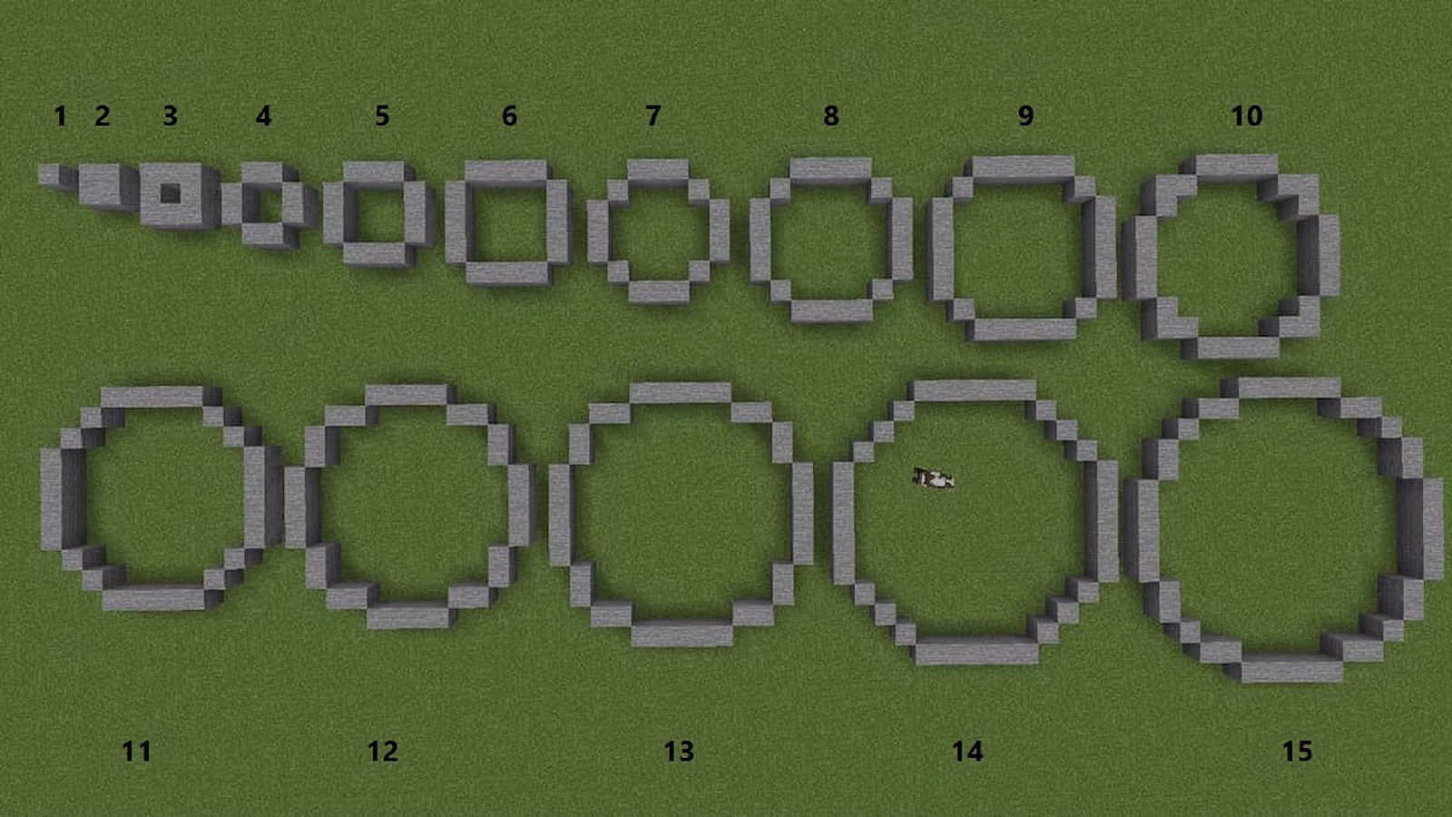 How to easily create circles in Minecraft