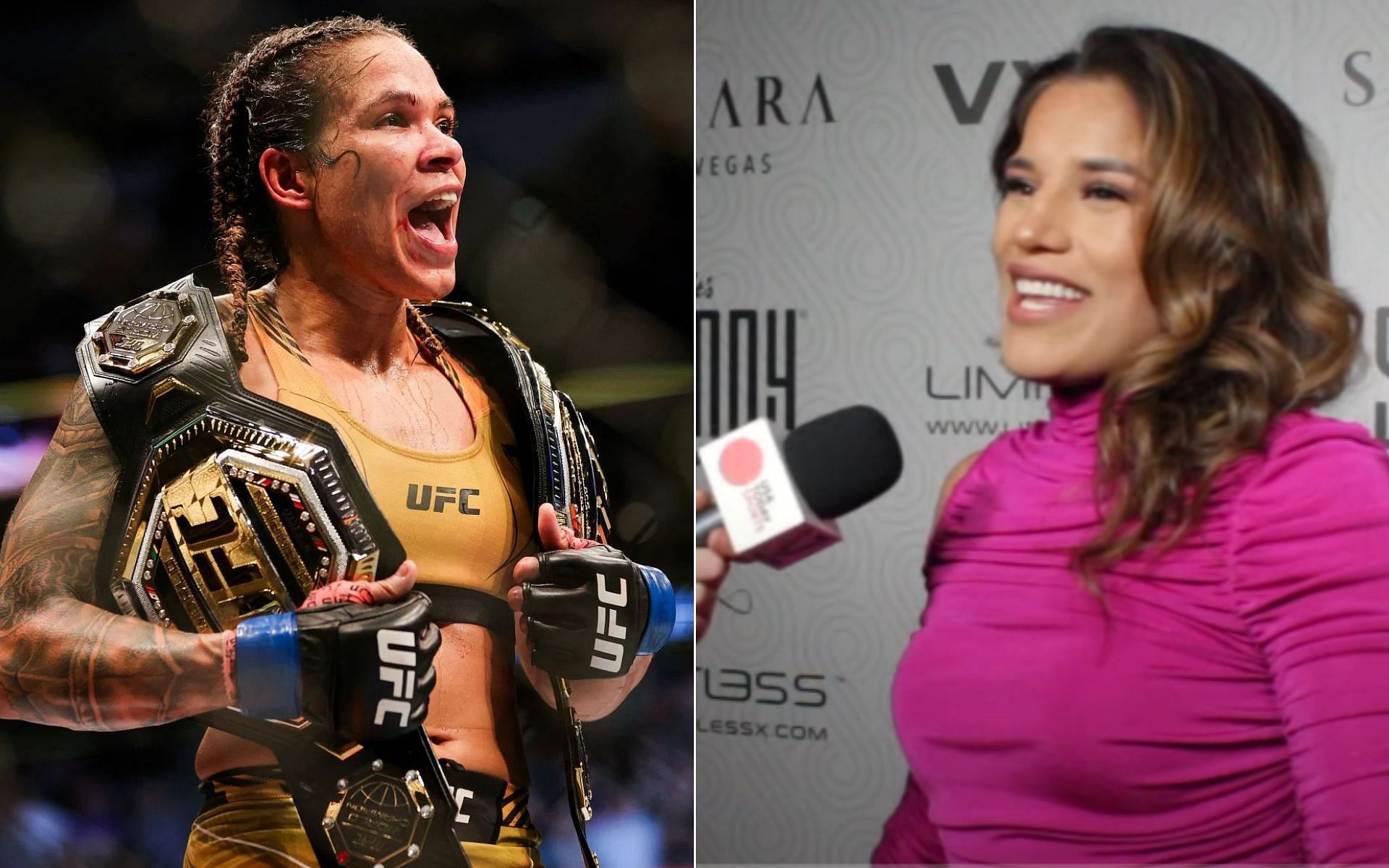 (L) Amanda Nunes, and Julianna Pena (R) (Photo credit: MMA Junkie - YouTube)