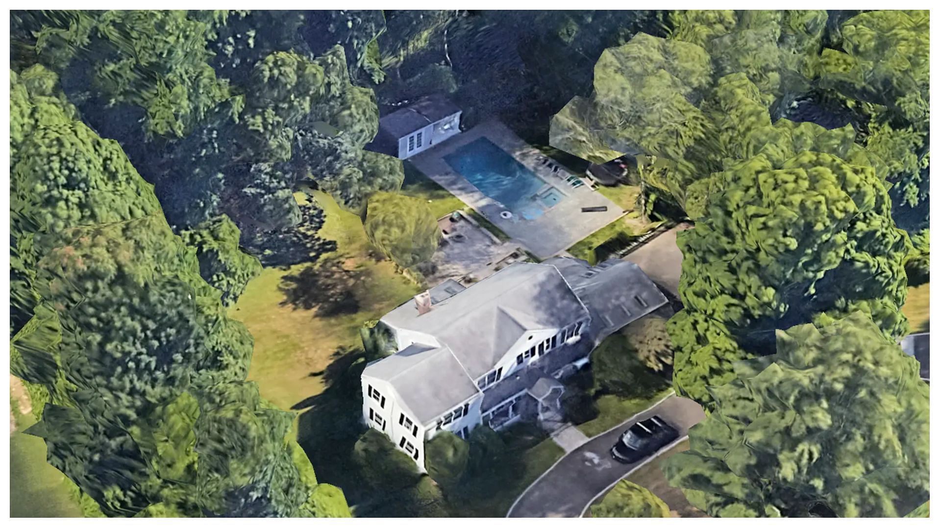 Tapp allegedly bought her Connecticut home with illict funds (image via Google Earth)