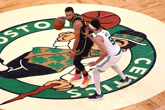 Derrick White on what makes guarding Steph Curry a backbreaker task for players: “It’s just 48 minutes of, 'Where is Steph?'”