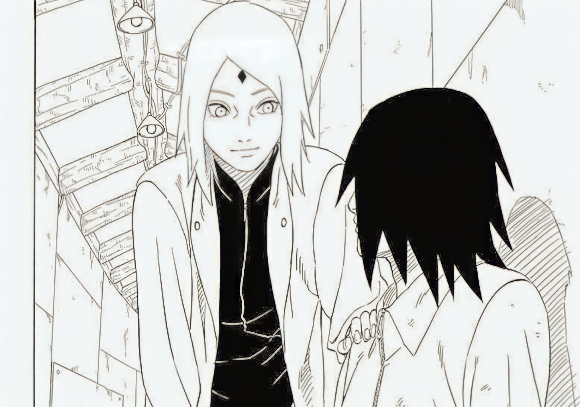 Sasuke and Sakura in Sasuke Retsuden (Image via Masashi Kishimoto/Shueisha)
