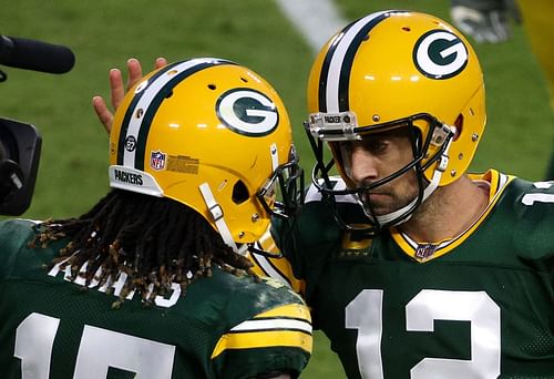 Davante Adams and Aaron Rodgers