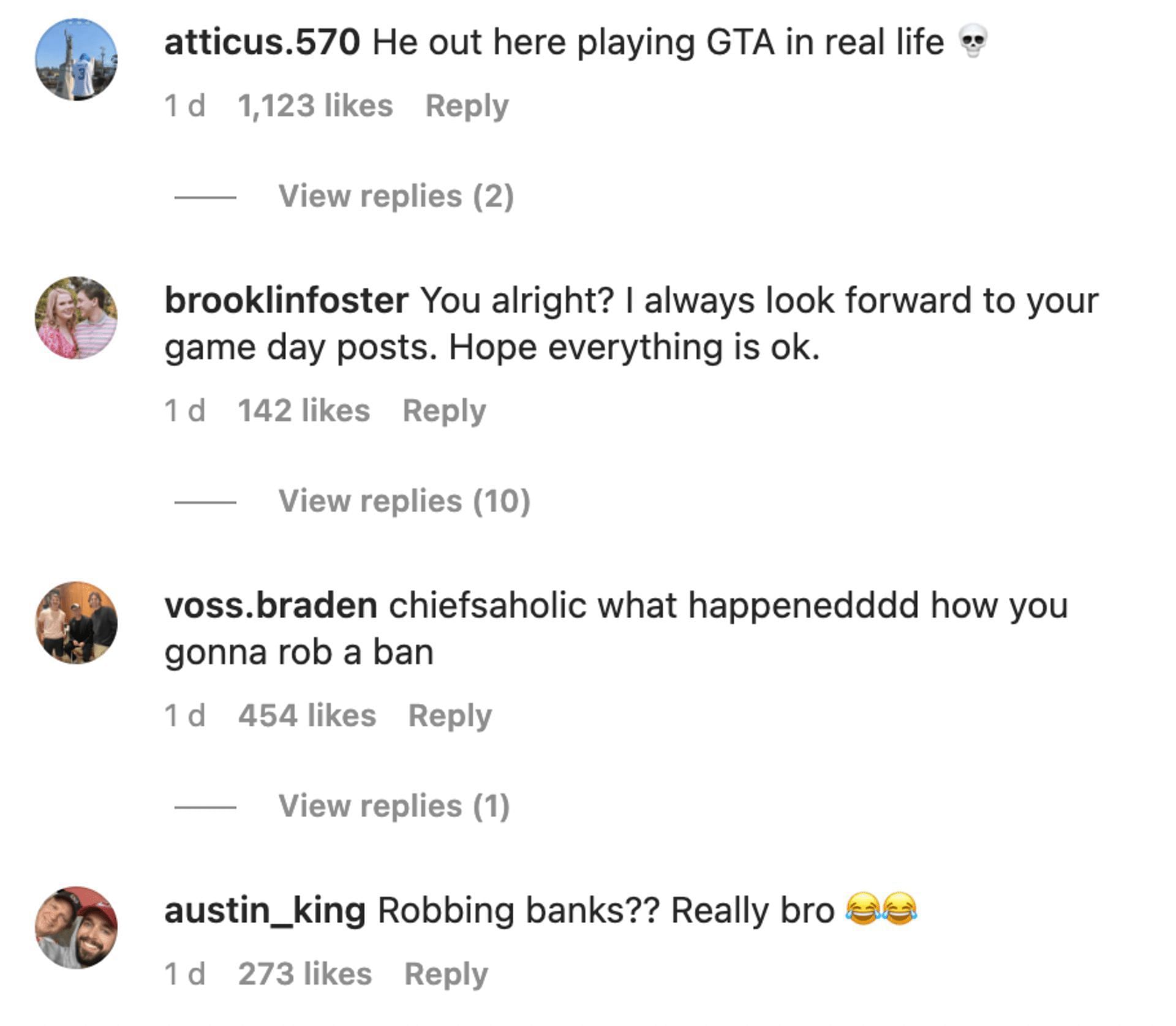 Social media users commented on ChiefsAholic&#039;s previous posts wondering about the reason of their absence. (Image via Instagram)