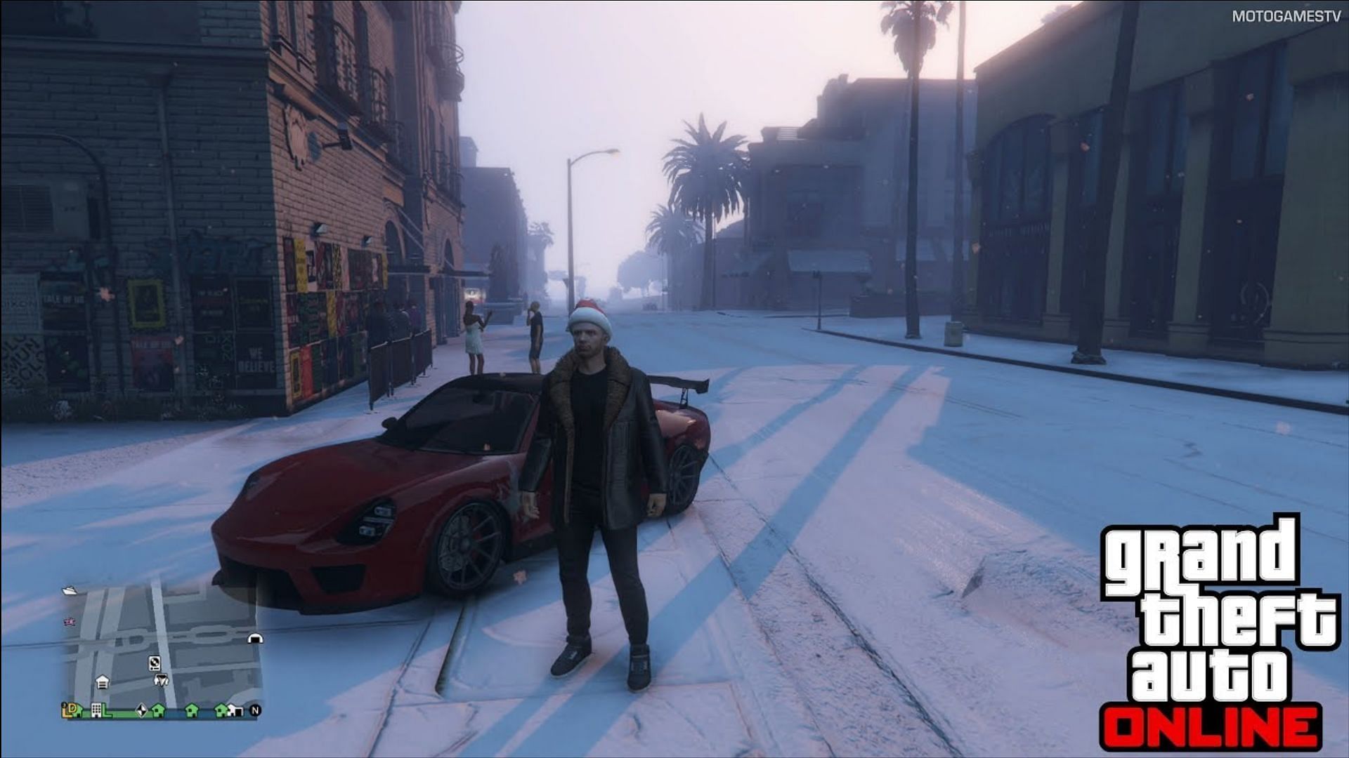 GTA Online is expected get the annual Snow update next week. (Image via YouTube/MotoGamesTV)