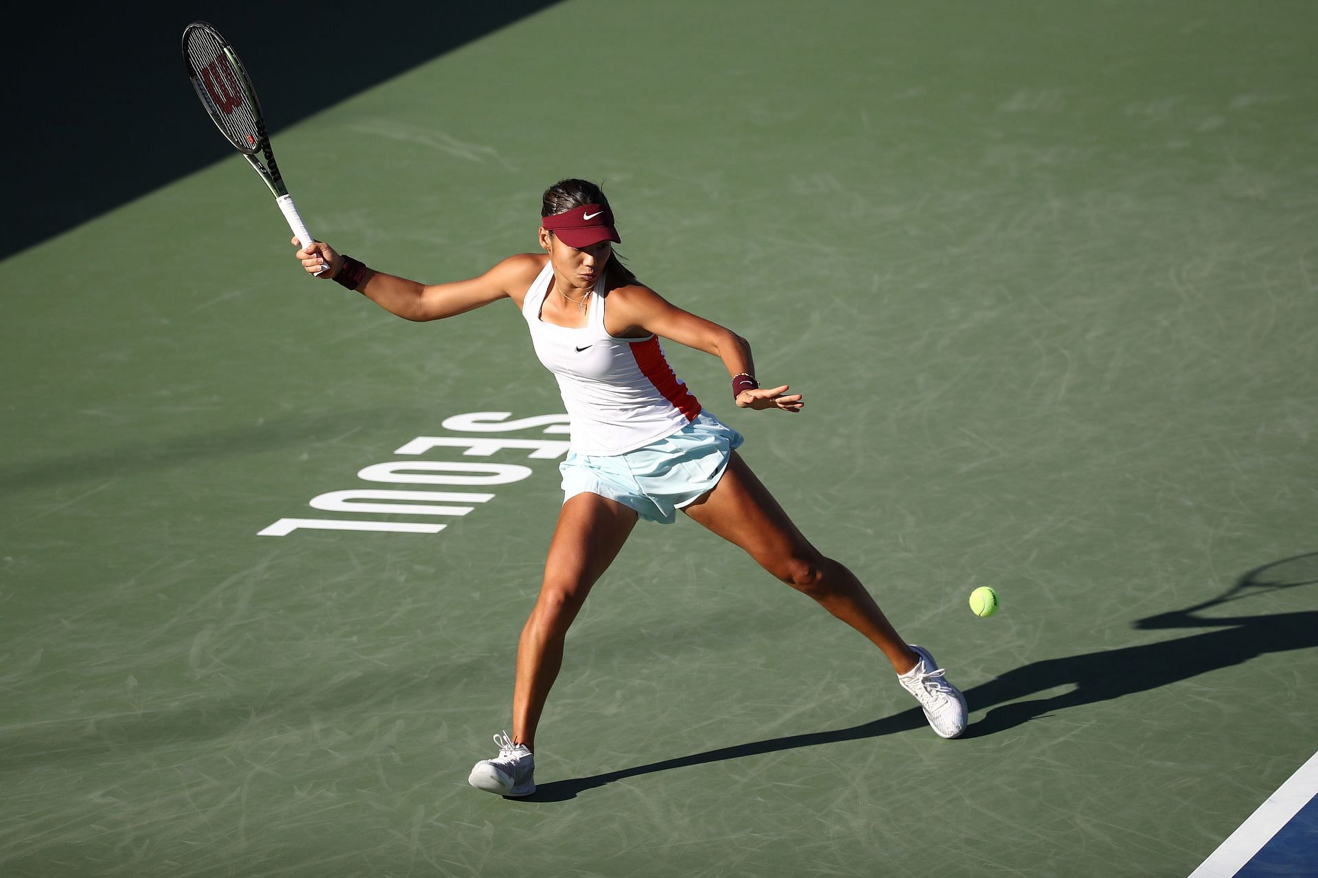 Emma Raducanu in action at the Korea Open