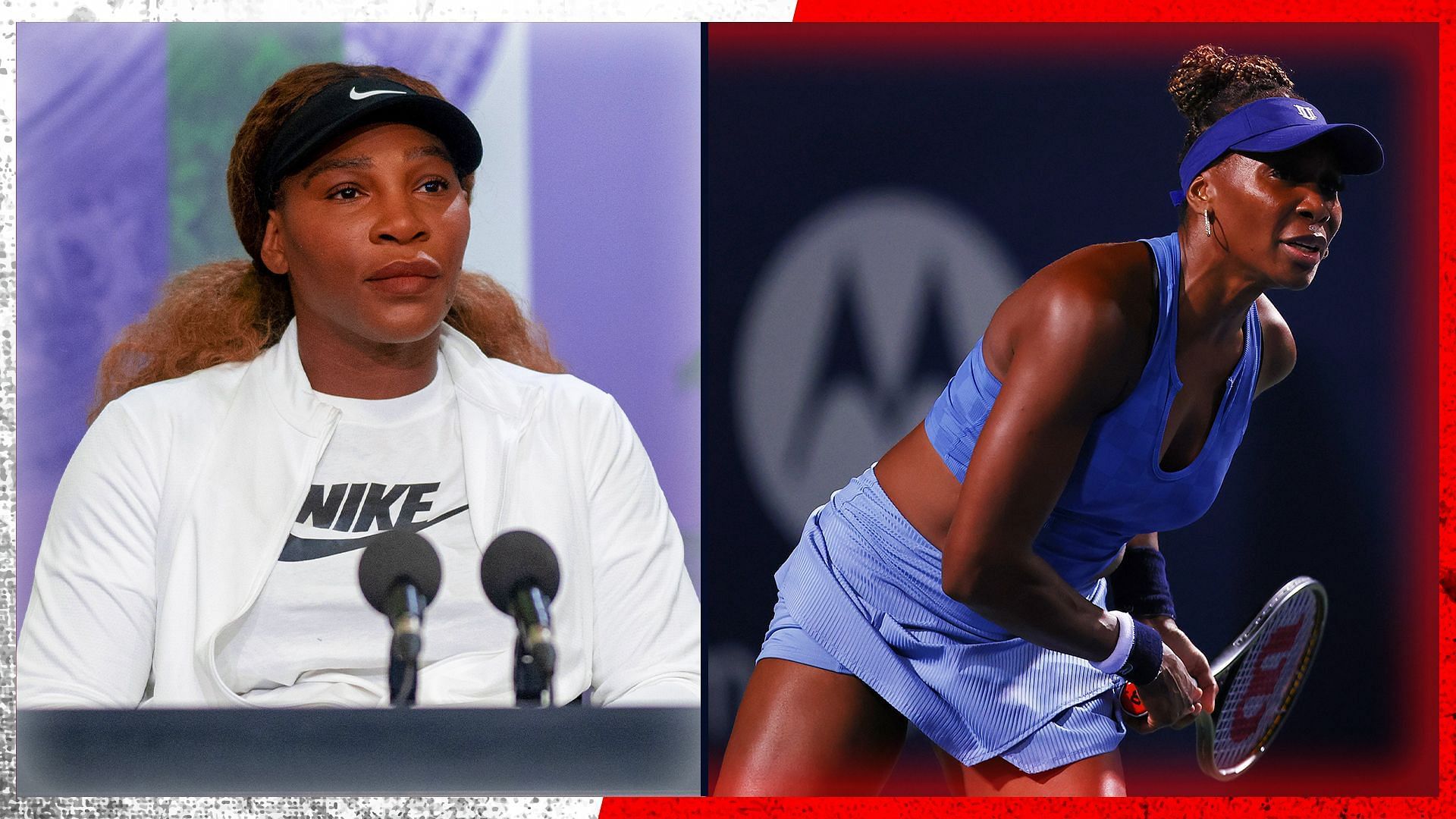 Serena Williams (L) and Venus Williams