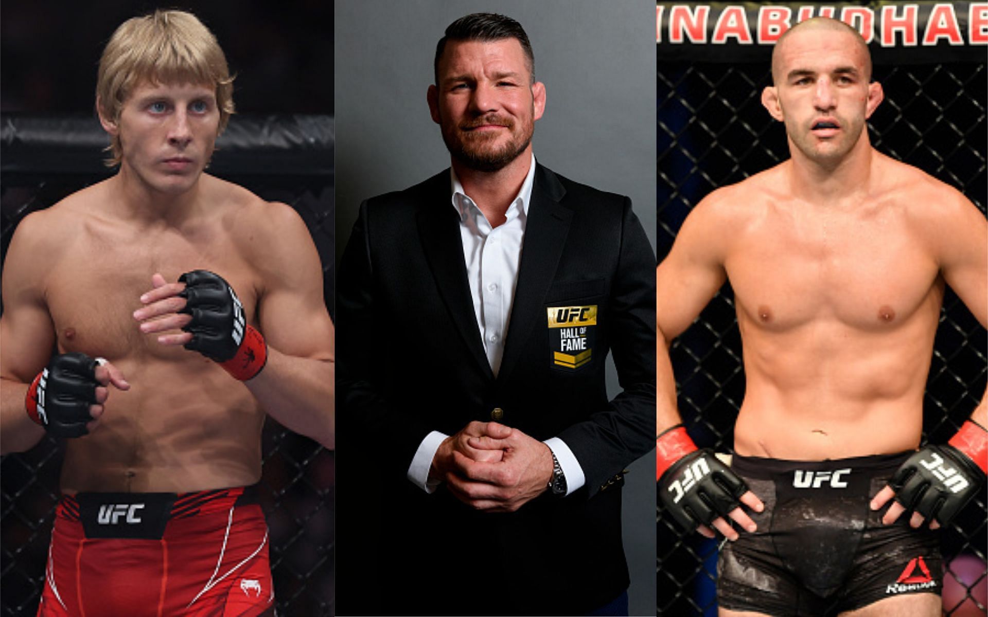 Paddy Pimblett (Left), Michael Bisping (Middle), and Jared Gordon (Right)(Images via Getty)