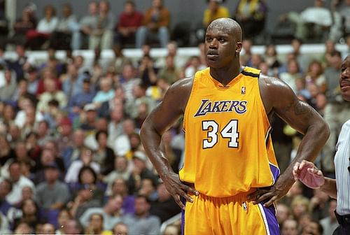 Shaquille O'Neal with the LA Lakers