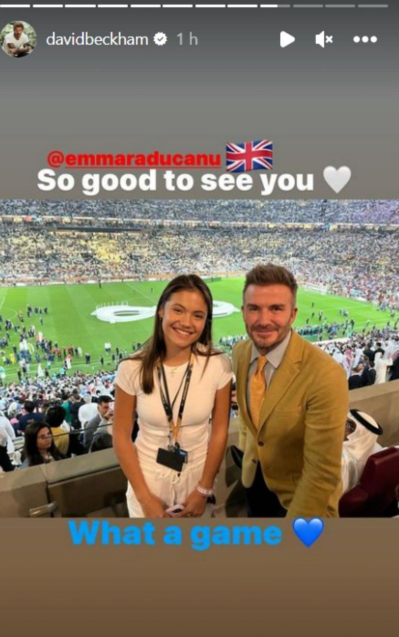 David Beckham&#039;s Instagram story