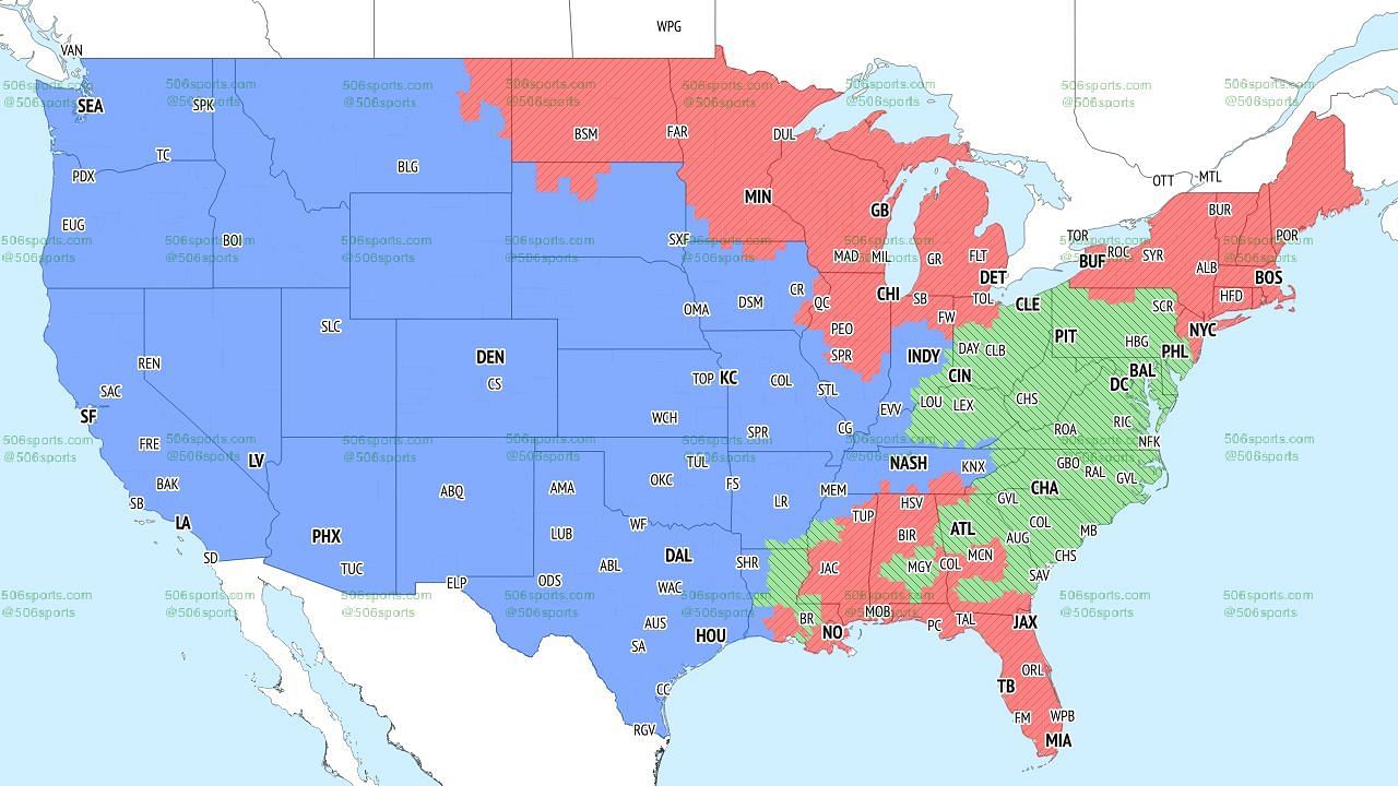 NFL Week 15 Coverage Map