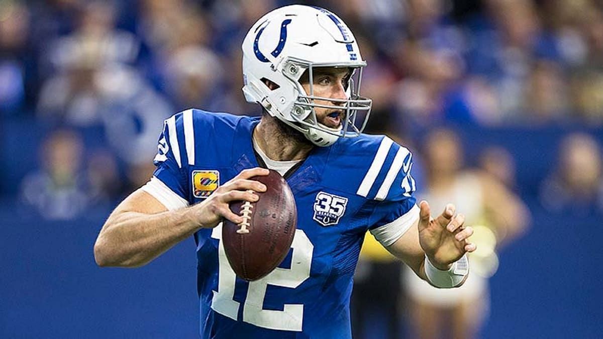 Andrew Luck playing for the Indianapolis Colts