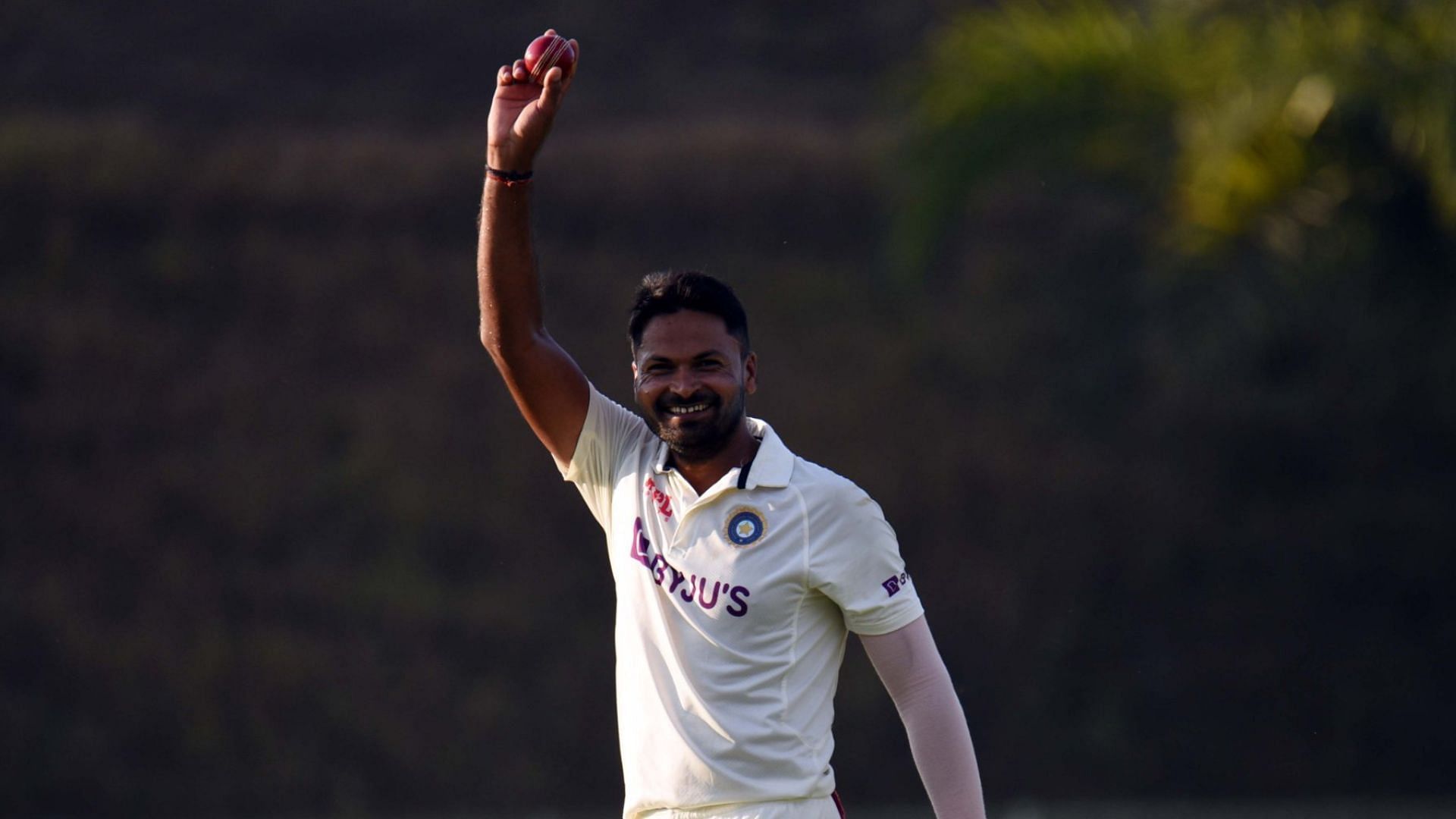 Mukesh Kumar celebrates his six-fer for India A against Bangladesh A (P.C.:Twitter)