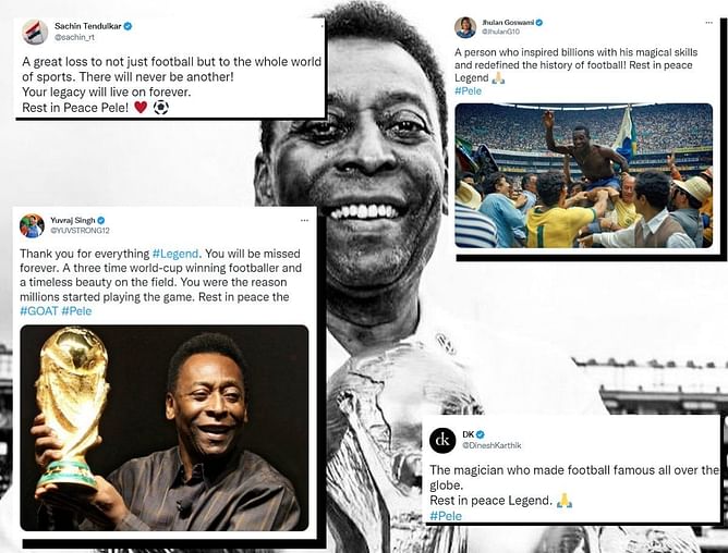 “The magician who made football famous” - Indian cricket fraternity mourns Pele as Brazilian legend passes away at 82