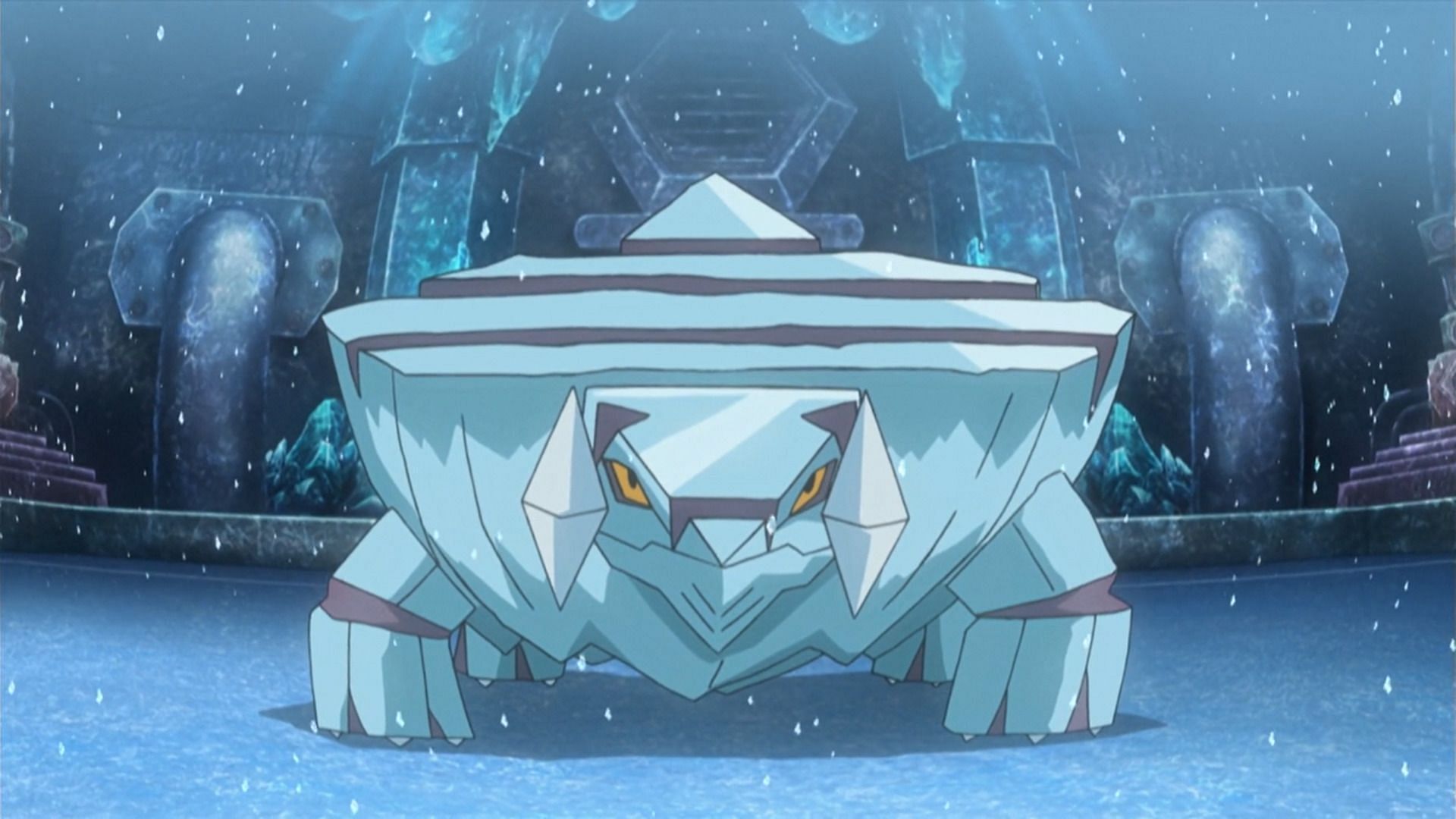 Avalugg as it appears in the anime (Image via The Pokemon Company)