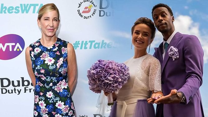 Chris Evert congratulates Elina Svitolina, Gael Monfils and their newborn daughter as couple celebrate first Christmas as a family