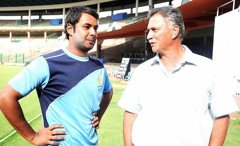 Stuart Binny (left) with Roger Binny.