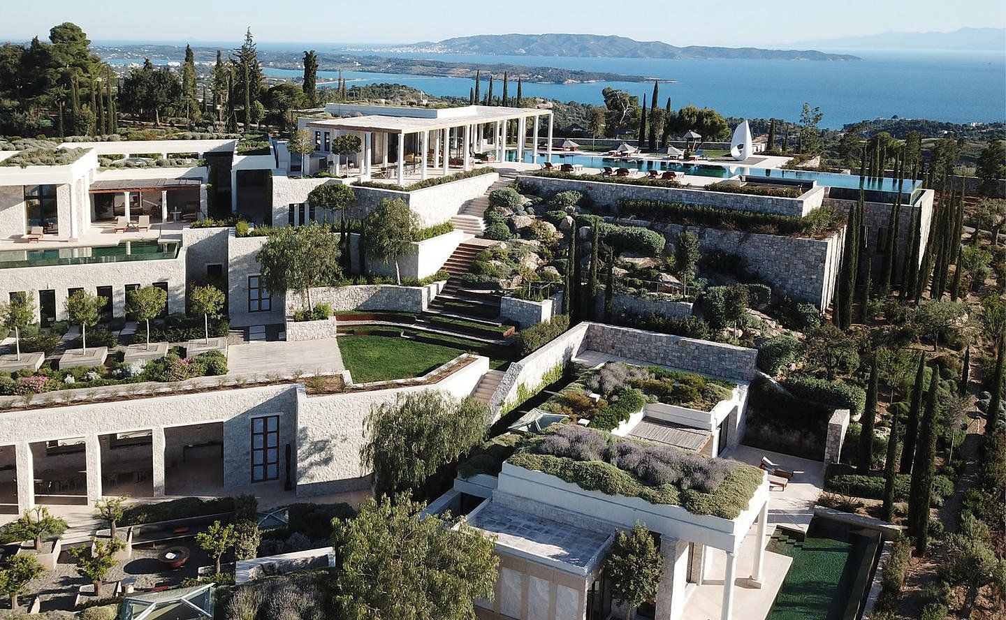 Villa 20 at Amanzoe Resort Porto Heli. (Photo via Aman Resorts)