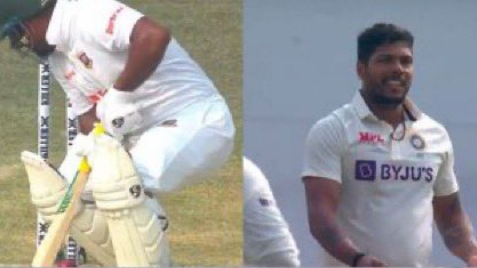 Snippets from Umesh Yadav cleaning up Yasir Ali (P.C.:SONY)
