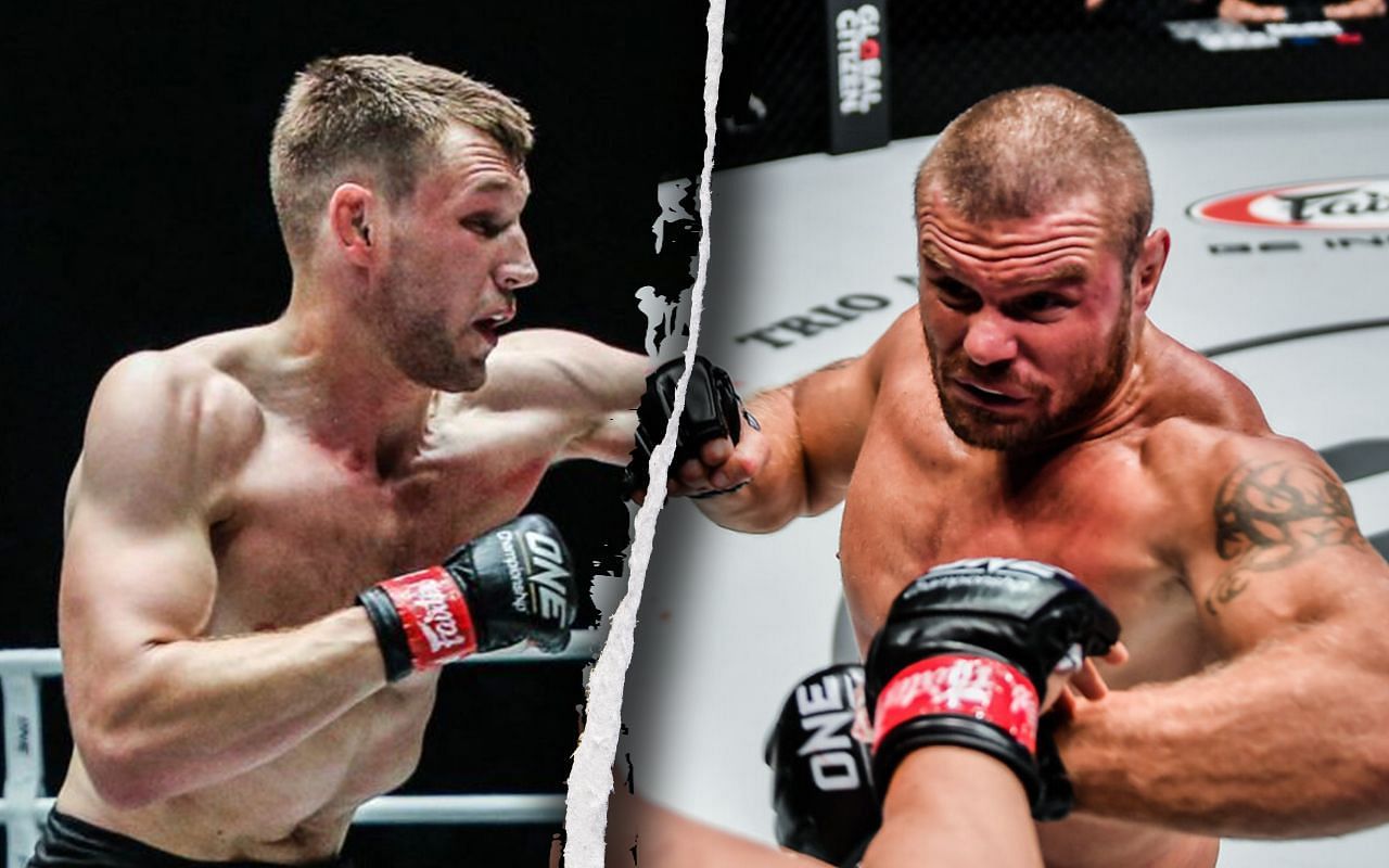 Reinier de Ridder (Left) will defend his light heavyweight championship against Anatoly Malykhin (Right)