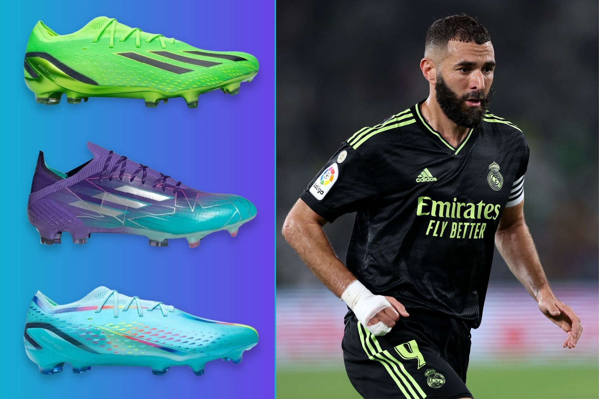 Karim Benzema worn football cleats that thrilled his fans over the years (Image via Sportskeeda)