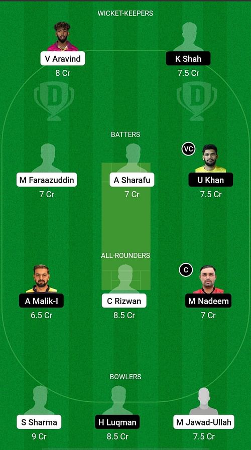 EMB vs SHA Dream11 Prediction - Emirates D20