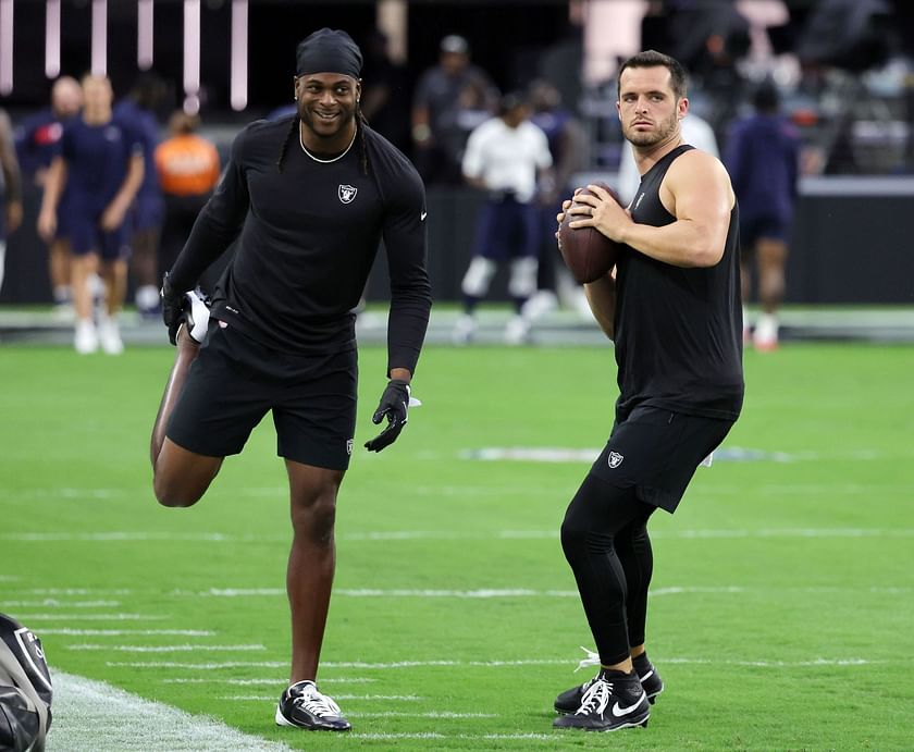 Las Vegas Raiders quarterback Derek Carr and wide receiver Davante