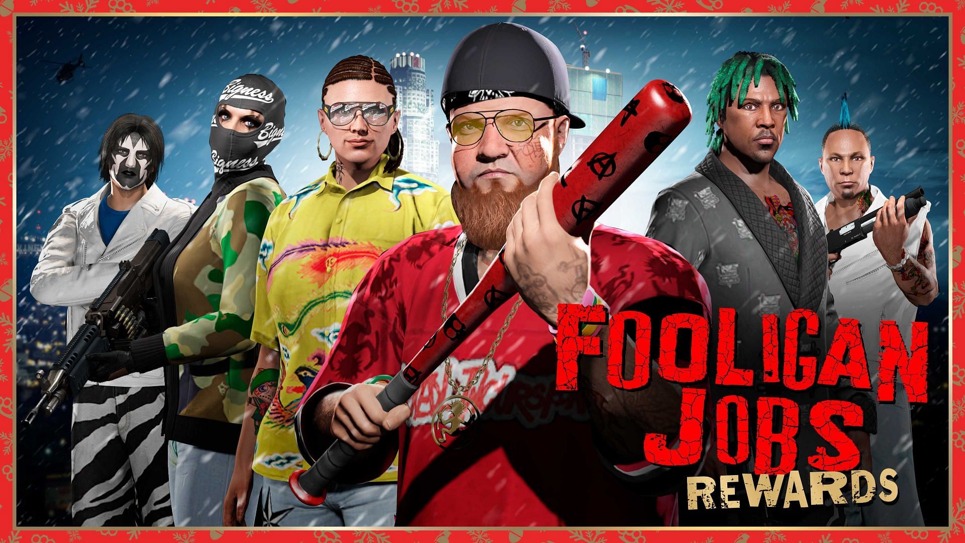Fooligan Job Rewards include several freebies (Image via Rockstar Games)