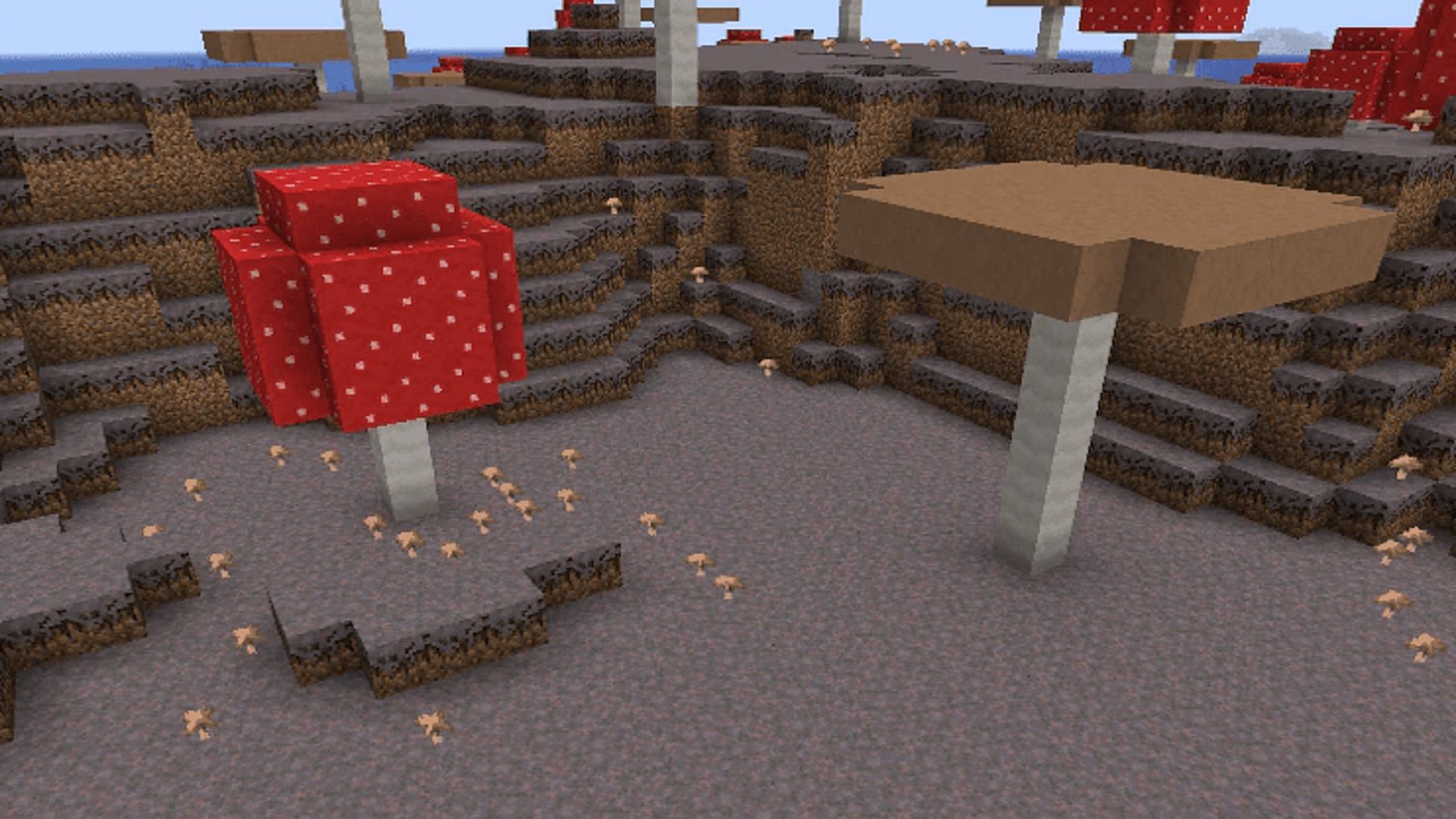 Mushroom fields have lots of food and keep hostile mobs at bay (Image via Mojang)