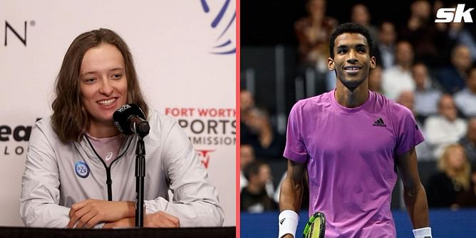 WATCH: Felix Auger-Aliassime urges crowd to give huge round of applause to World No. 1 Iga Swiatek at World Tennis League
