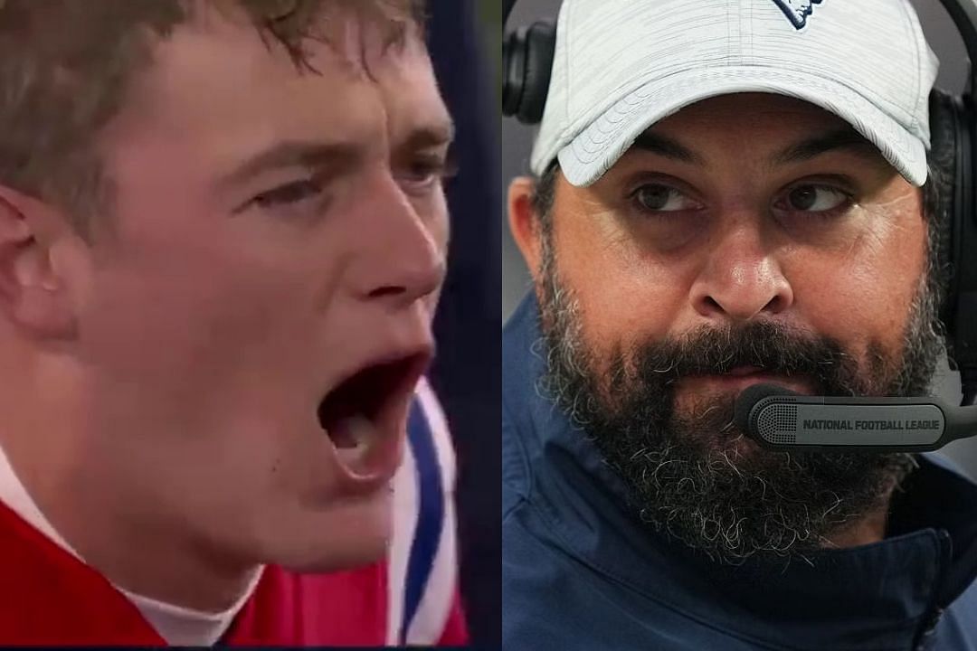 Mac Jones yells at Matt Patricia during loss vs. Bills | Image Credit: Amazon Prime Video