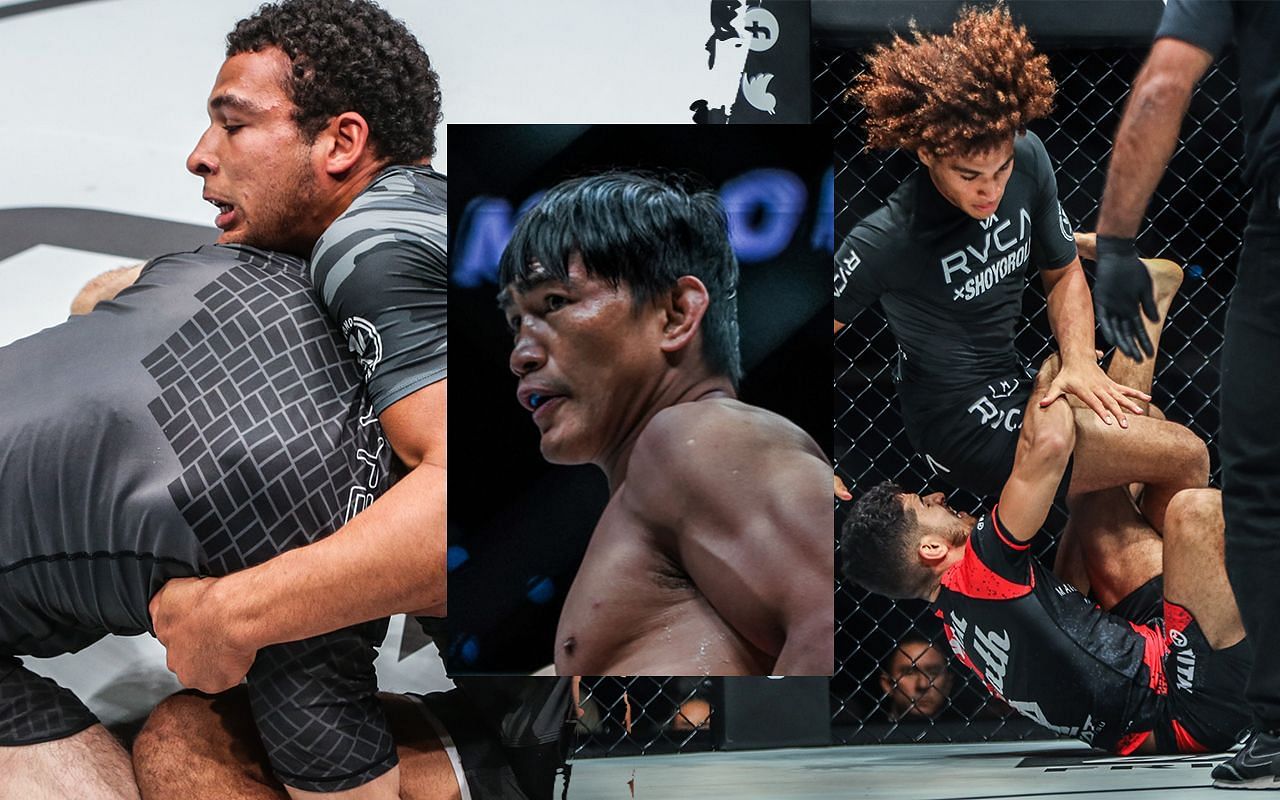 [Photo Credit: ONE Championship] Tye Ruotolo, Eduard Folayang, Kade Ruotolo