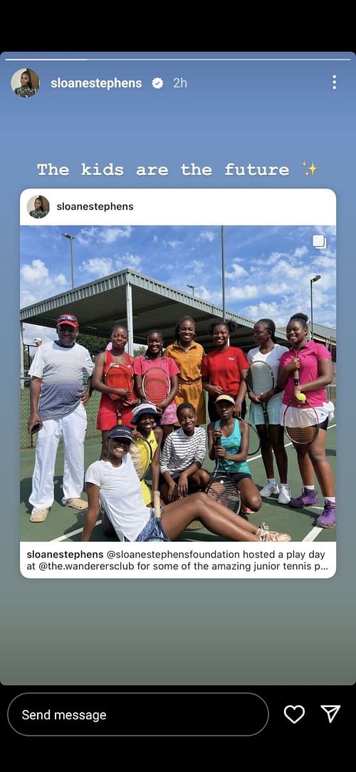 Sloane Stephens' Instagram story