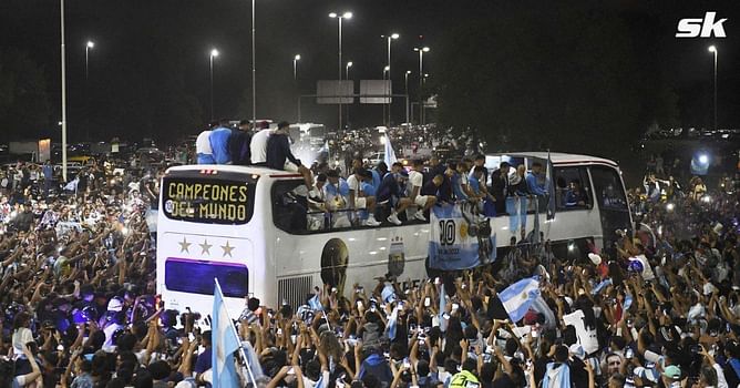 Lionel Messi avoids scary crash during open-top bus parade in Argentina after FIFA World Cup triumph - Reports