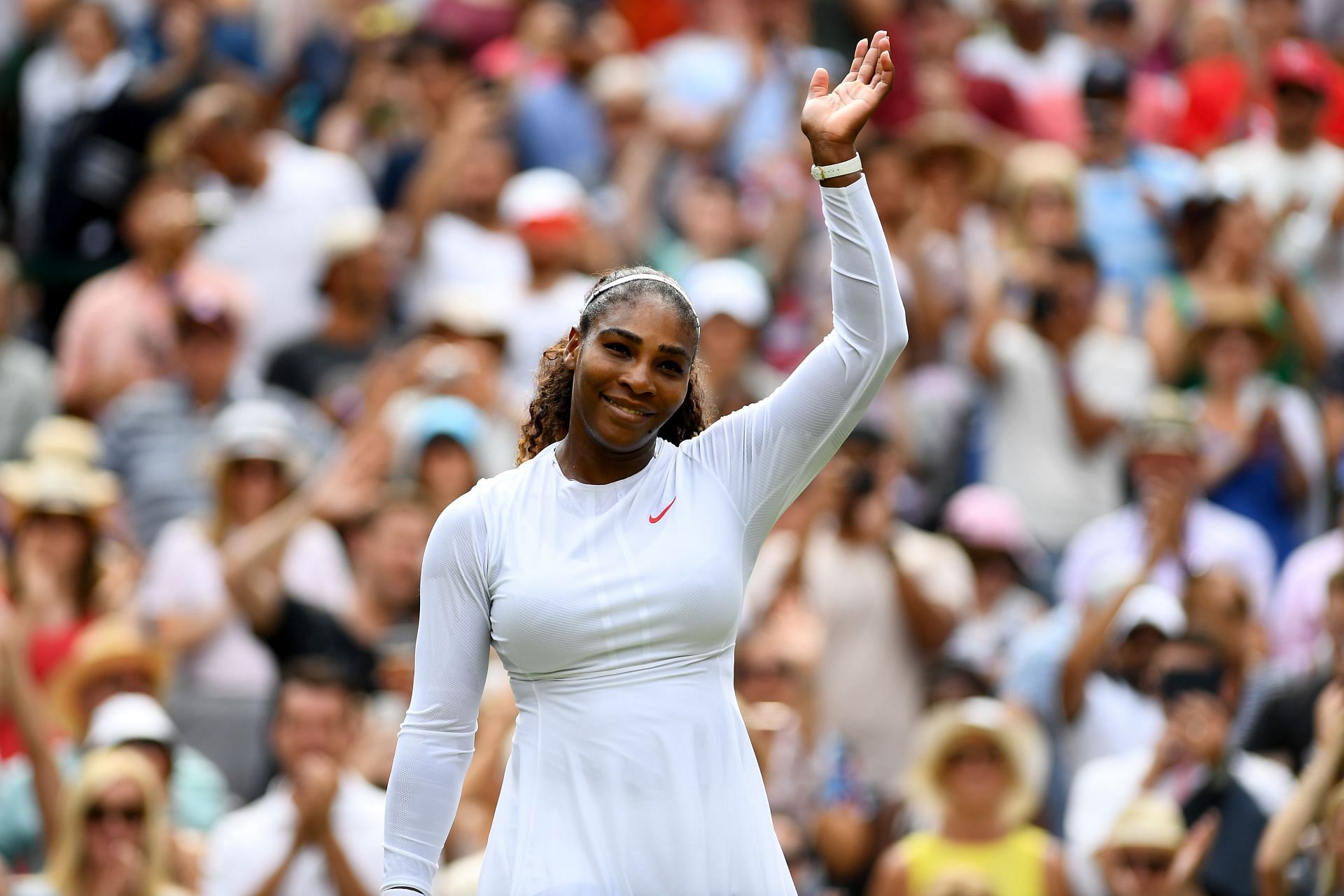 Serena Williams pictured during the 2018 Wimbledon Championships