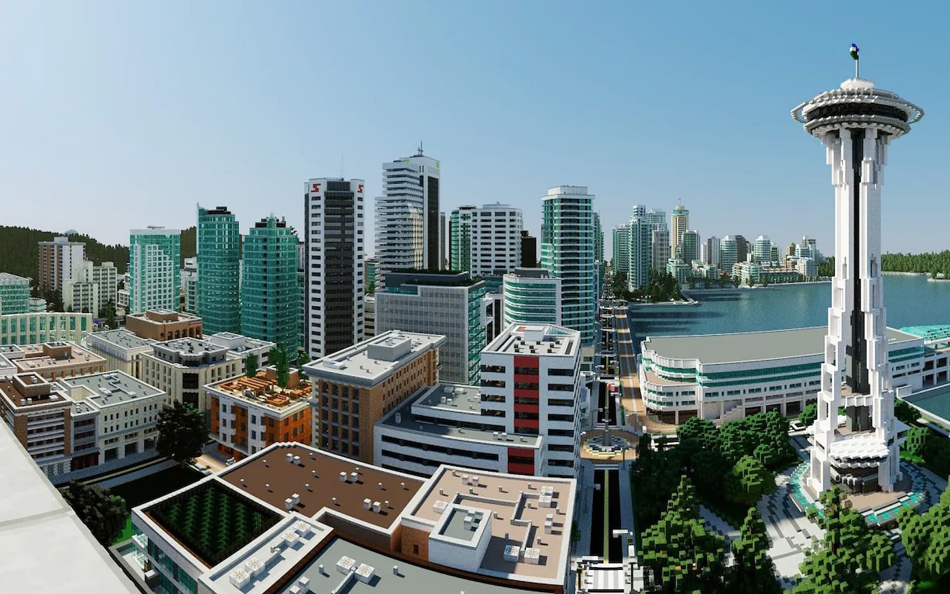 Players can make lots of very interesting cities and towns in Minecraft (Image via Minecraft.net)